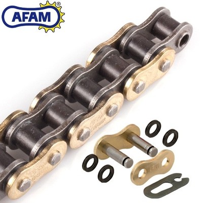AFAM Kette für Suzuki RG 125 UC Gamma 1986 NE12B X-Ring 428XMR-G gold/black Clip