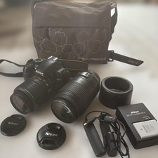 Nikon D3100 14.2 MP DSLR Camera 18-55mm 35mm 2-Lens Set