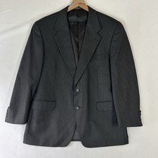 Jones New York Men’s 44S Blazer Charcoal Gray Worsted Cashmere Wool USA Made