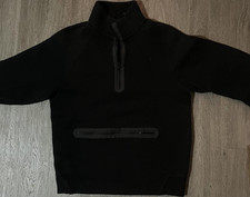 Men's Black 1/4 Zip Mock Neck Pullover Sweater Long Sleeve Casual