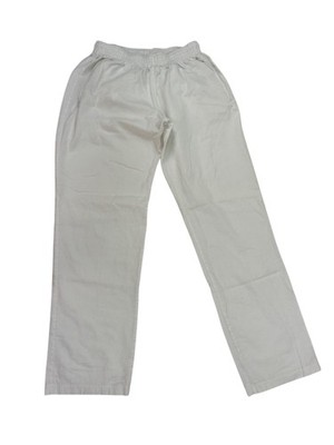 Trigema White Cotton Elastic Waist Pants Made In Germany M 87a