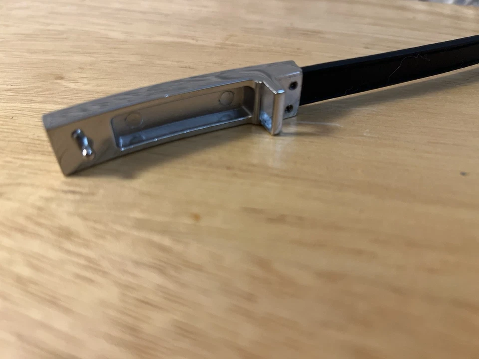 Michael Kors Black Leather Skinny Belt Silver Buckle 34.5” Women’s Designer - Image 3 of 4