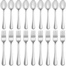 12 Pcs Forks and Spoons Silverware Set,Food Grade Stainless 12pcs-Silver 