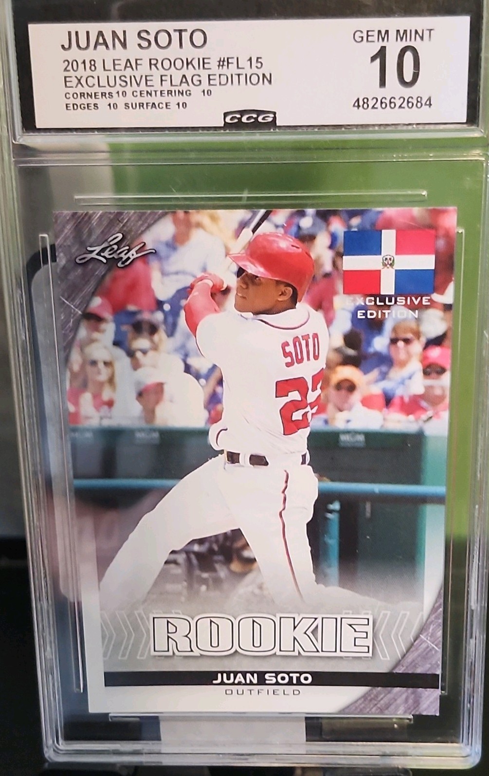 Leaf 2018-19 Special Release Exclusive Edition Rookies Juan Soto #FL-15 CGC 10