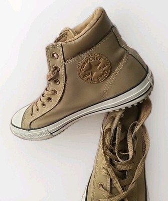 Chuck Taylor All Star Boot High Top Casual Sneakers Tan USA HTF Mens 13 UK 13
