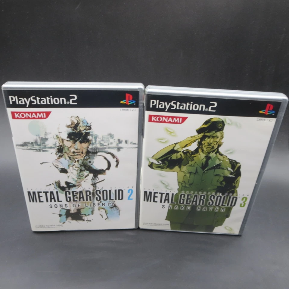 Metal Gear Solid  2 3 Sons of Liberty Snake Eater PS2 with Manual Japanese - Image 3 of 4