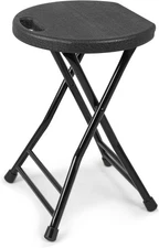 Folding Stool w/Handle,Non-Slip,600lbs,13"×11.5"×18"