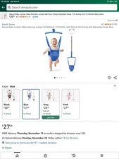 Jumper for 6-12 Months | Adjustable Clamp & Strap, Blue Heavy Duty