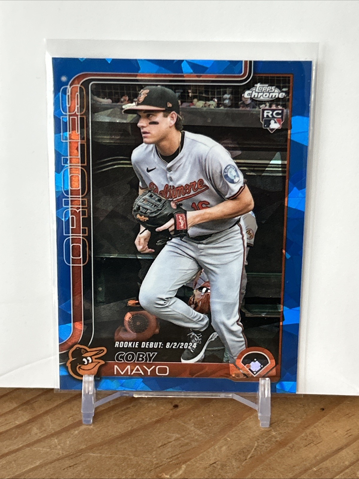 2025 Topps Chrome Update Sapphire #USC94 Coby Mayo Debut RC