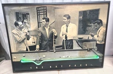 rare vintage mancave/neon  "Rat Pack" lighted picture wall sign/art LED