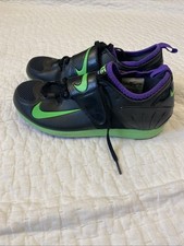Nike Zoom PV II Pole Vault Track  Field Spikes Black And Green Men's Size 8.5