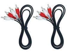 RCA Stereo Audio Cable, 3FT 2-RCA Male to Cable Compatible for...