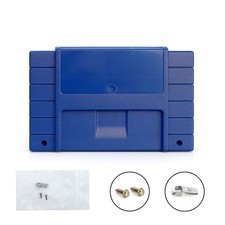 Super Nintendo SNES Game Cartridge Shell FX  Blue - Made in USA