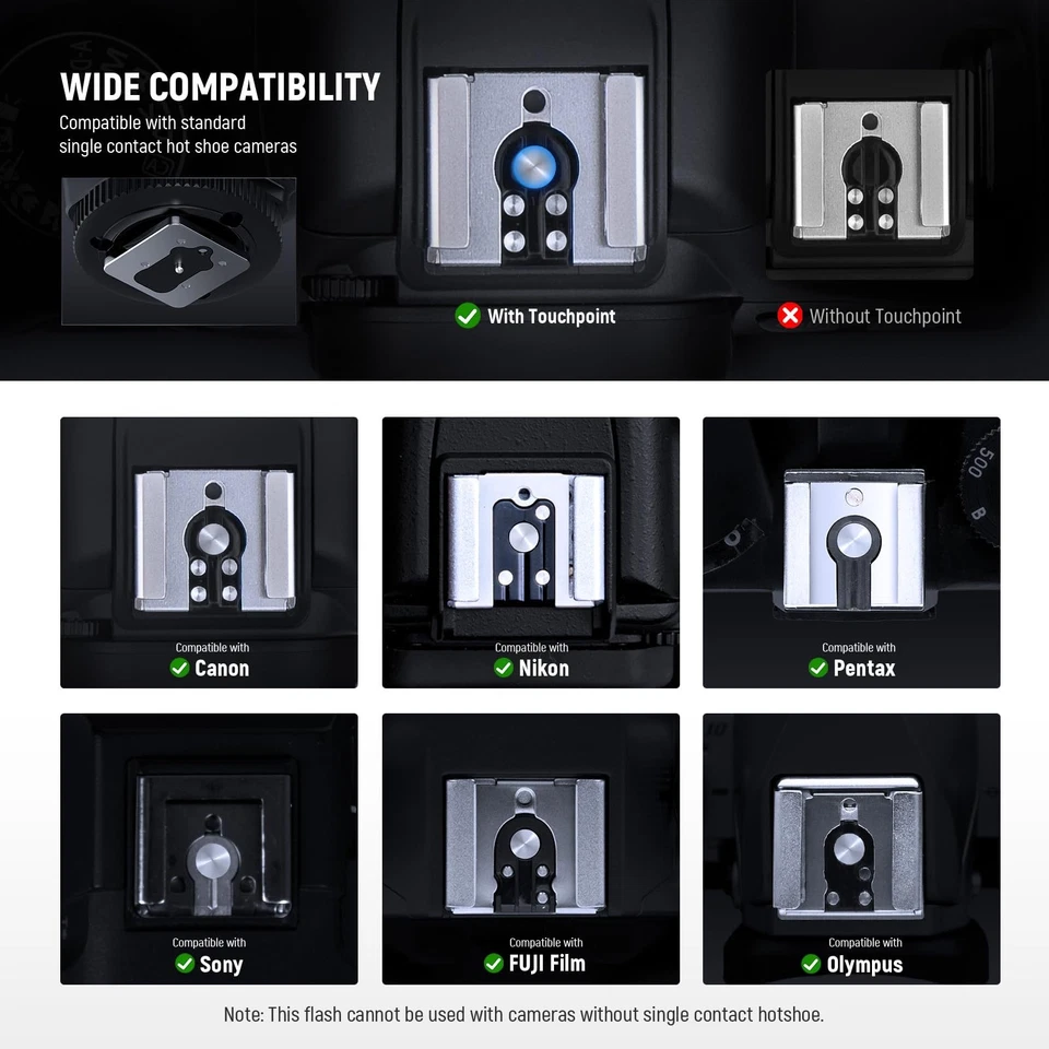 Neewer Z150 Camera Flash Mini Flash Speedlite for Canon Nikon Sony Fuji Olympus - Image 2 of 4