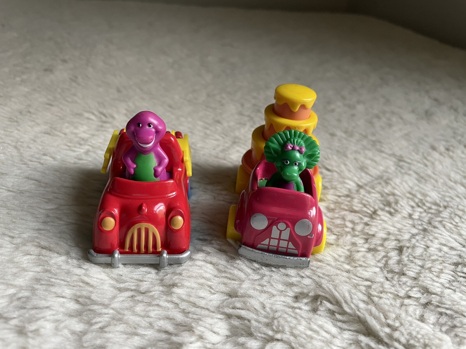 Vintage 90s Barney Racers Fire Truck Birthday Cake Die-cast Cars Lyons ...