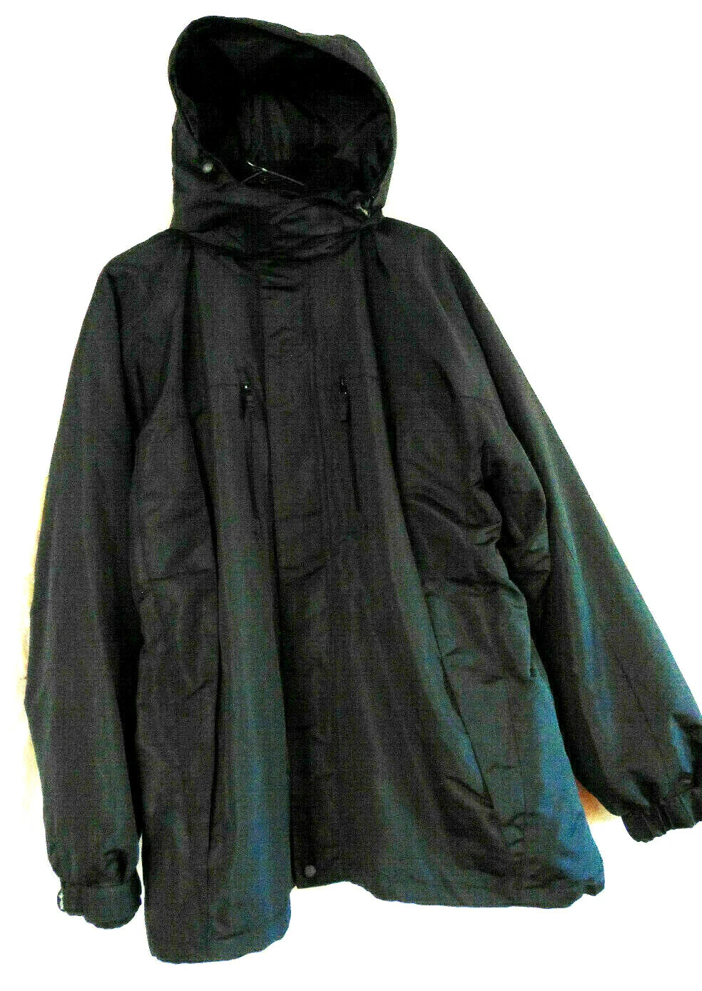 PULSE MENS ALL SEASON PARKA BLACK POLYESTER COAT POLYESTER JACKET SPRING SZ 2XL