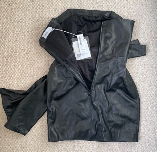 BNWT 16 ARLINGTON MATSUKO LEATHER KNOT-FRONT CORSET DRESS RRP £950 size US6 UK10 - Picture 5 of 7