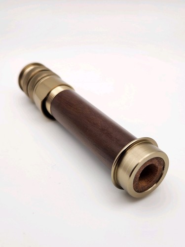 LIGHTWEIGHT UPLOCKING FLY ROD REEL SEAT GUNMETAL ALUMINUM WITH WALNUT INSERT - Picture 3 of 5