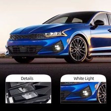 For Kia Optima K5 2021-22 DRL Fog Lamps 1Pair LED Daytime Running Driving Light