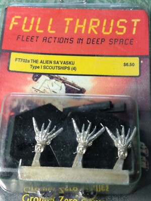 Vintage Sci-fi spaceship Metal Miniature full thrust ft702a alien scout ships