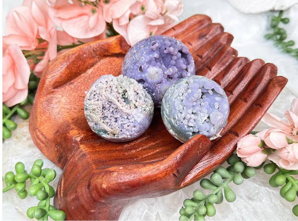 Indonesian Wood Hand Bowls Carved Offering Crystal Alter Holder Decor Spiritual