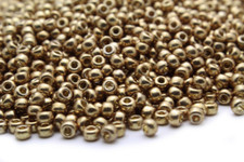 Miyuki Round Rocailles 6/0 Duracoat Galvanized Champagne Seed Bead RR-4204