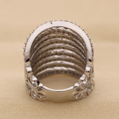 Umwerfend Cubic Zirkonia Nine Line Riesiges Hochzeit Damen Ring Variant Color - Bild 126 von 129