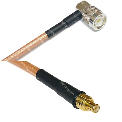 RG400 TNC Male Angle to MCX MALE RF Cable FAST-SHIP LOT