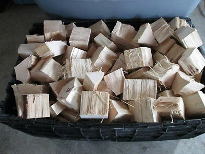 ANDREW'S COMPETITION CUT WOOD (ACC) Seasoned Hickory Wood Chunks for Grilling Smoking Barbecue Competition Size