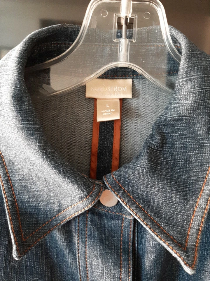 Nordstrom Studio 121 Denim/Jean Stretch Jacket Size L - Image 3 of 4