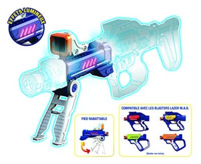 Silverlit Lazer M.A.D. Sniper Modul für Blaster + 30 m Reichweite, 86867, Blau