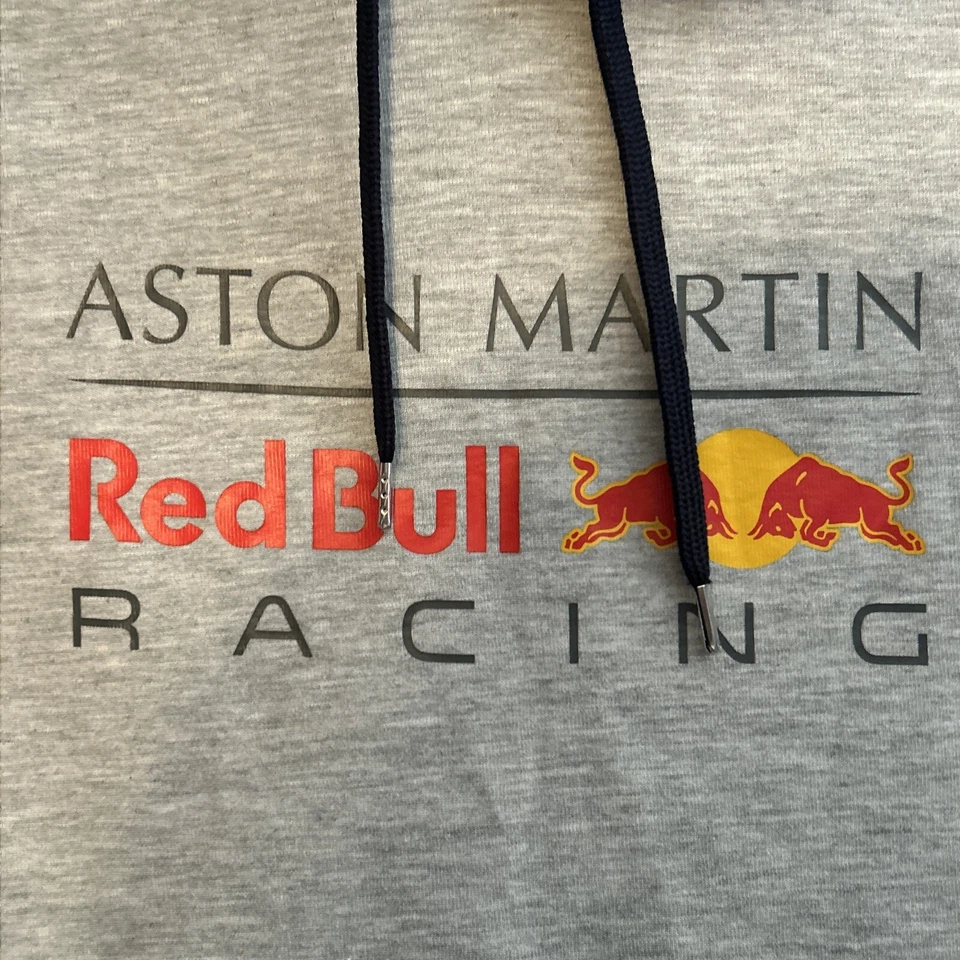 Red Bull Formula 1 racing Aston Martin gray hoodie hooded sweatshirt size small - Image 2 of 4