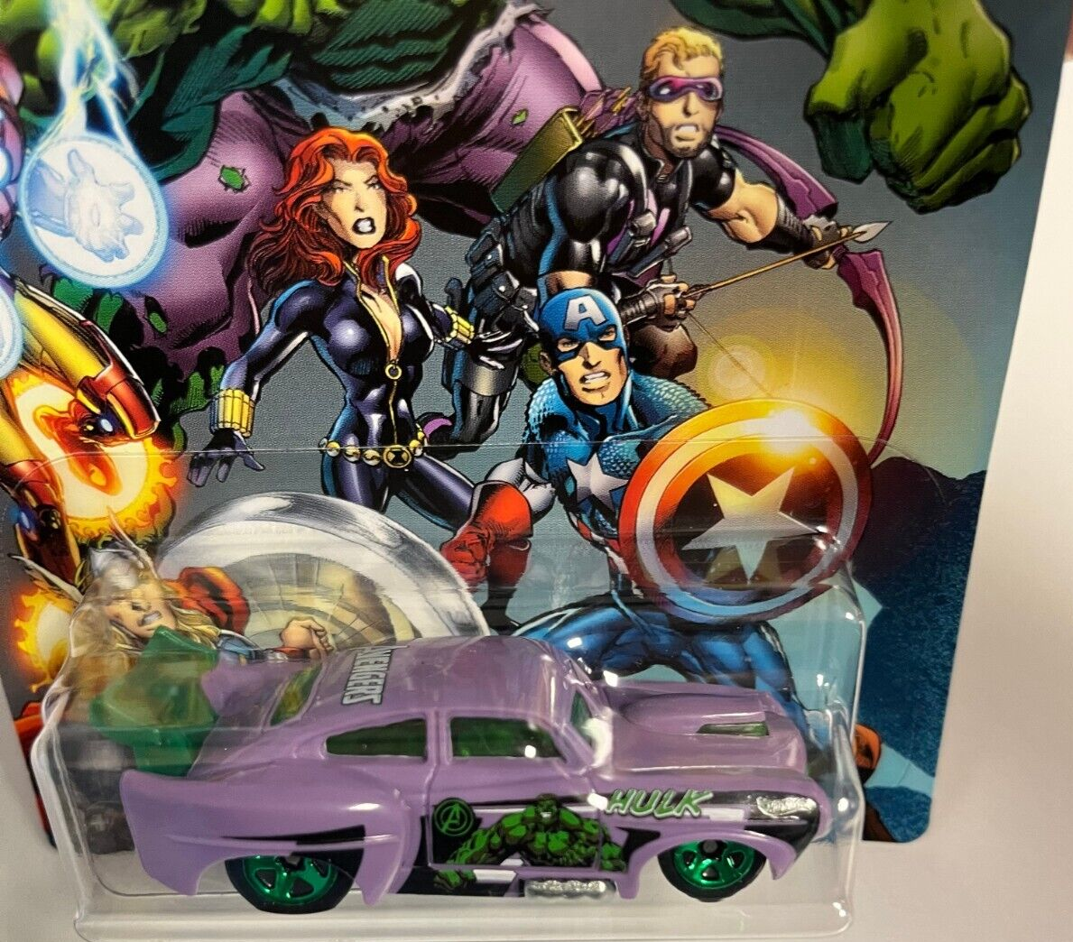 Complete Set of 7 Hot Wheels MARVEL Avengers 1:64 Themed Cars Mint
