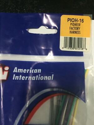 100% AMERICAN INTERNATIONAL WIRE HARNESS FOR PIONEER RADIOS,MODELS LISTING BELOW