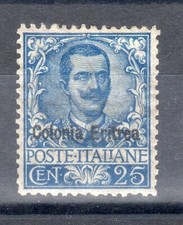eritrea 1903 floreale 25 centesimi n.24 ottima centratura tl/mh (cv 1950)