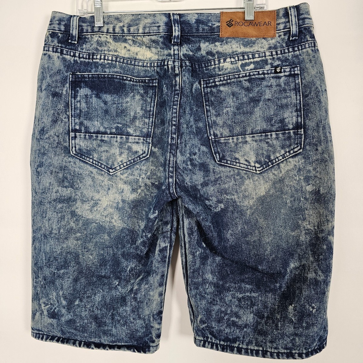 Rocawear Y2K Hip Hop Skater Jorts Mens Size 36 Blue Denim