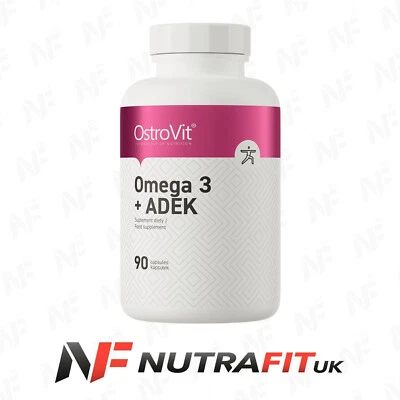 OSTROVIT OMEGA 3 + ADEK vitamin D K A E fish oil EPA DHA antioxidant 90 caps