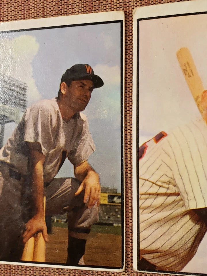 1953 Bowman Color #139 Pete Runnels #159 Mickey Vernon Senators Baseball Cards - Image 3 of 4