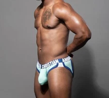 New Men's Andrew Christian Slow Fashion Frame Jock w/Show-It Pouch - Gay