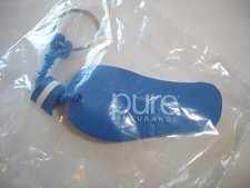 Flip-Flop Shape Key Chain/Ring With Company Logo In Blue White Colors - New