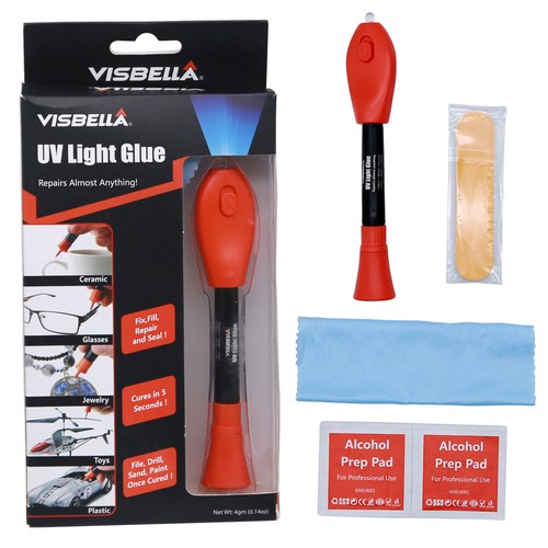 Visbella UV Light Curing Glue Liquid Plastic Welder Adhesive Kit 5