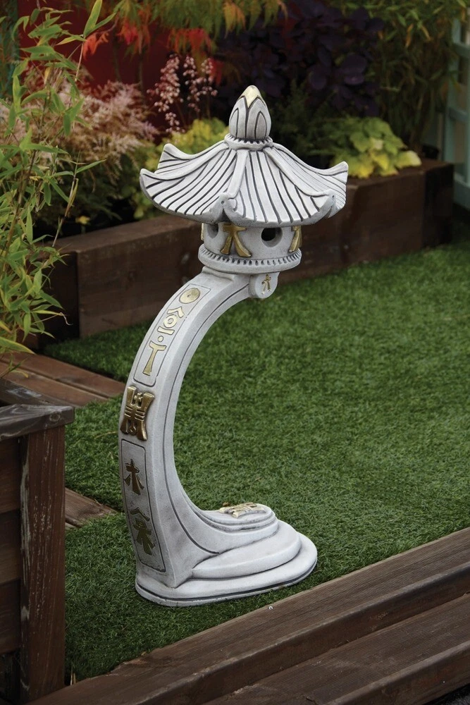 Curved Japanese Pagoda Stone Garden Ornament