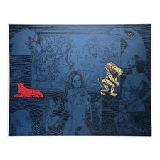 NELSON VILLALOBOS. Printmaking. Serigraphy/ cardboard.Cuban Art.Contemporary Art