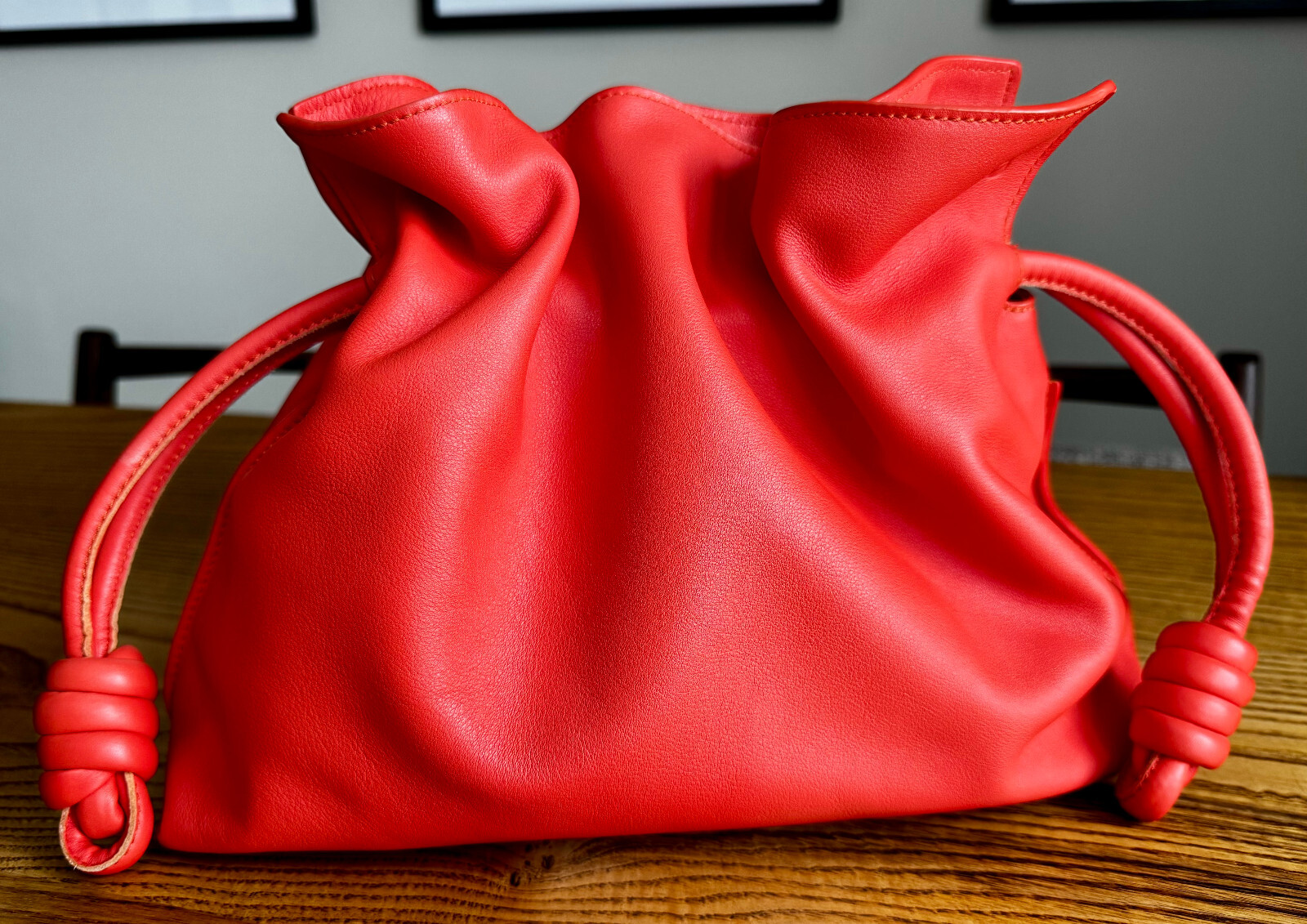 Loewe Flamenco Medium Clutch Bag Sunrise Orange