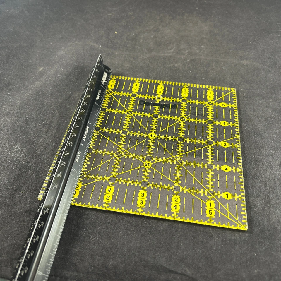 1988 OMNIGRID ITEM 6A MADE IN THE USA 6"x6" SQUARE QUILT RULER - YELLOW LINES - Image 4 of 4