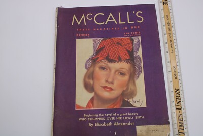 McCalls Magazine October 1937 Elizabeth Alexander Margaret Culkin Banning F4B