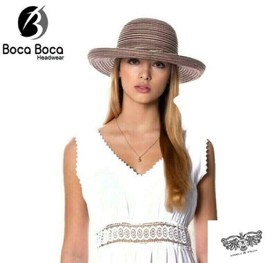 Angela \u0026 William Raffia Roll Up Brim 