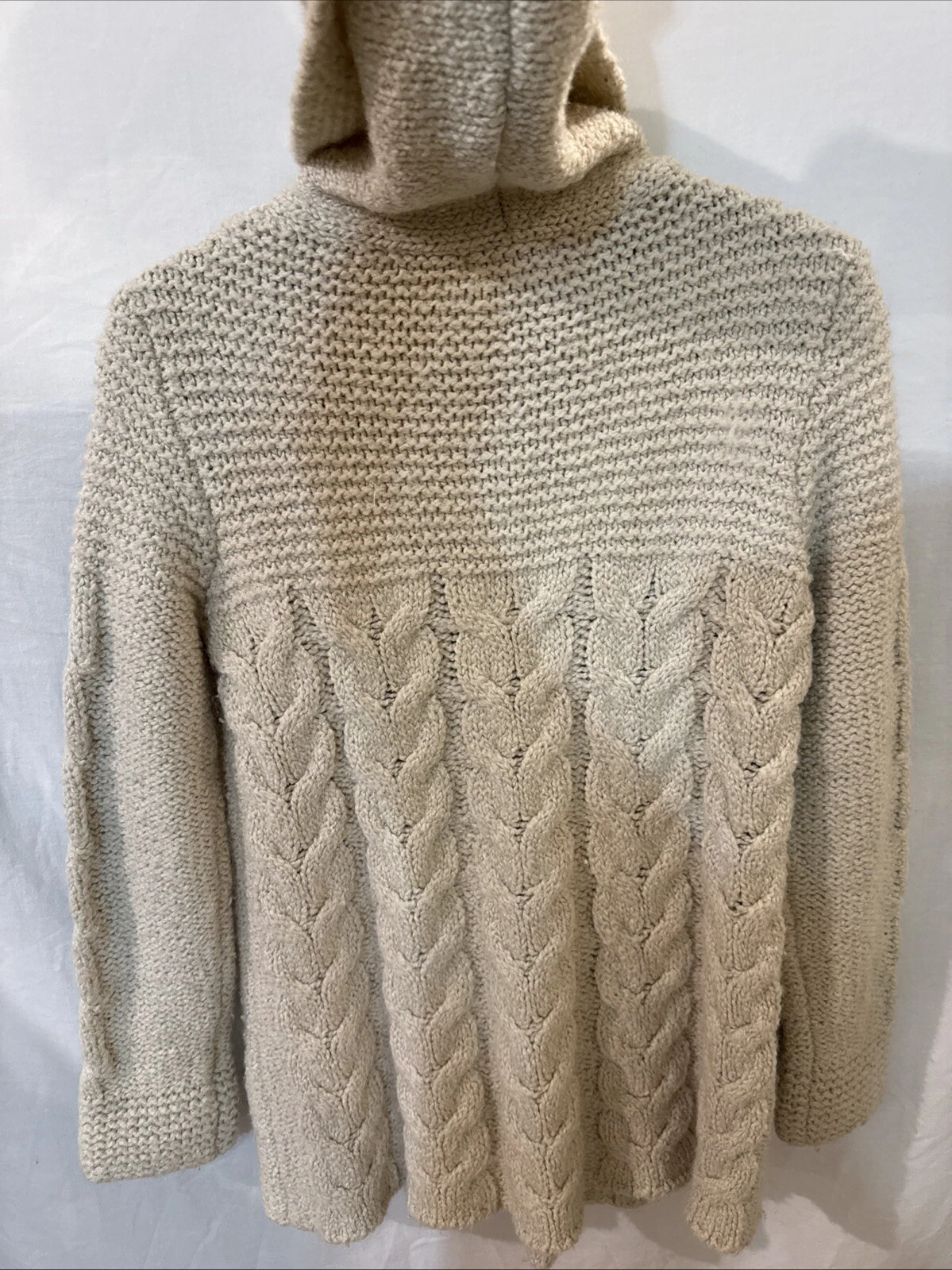 OFF WHITE Felpa con cappuccio Cream Vertigo Paris da donna chiusura a scatto con cappuccio e cavi Small