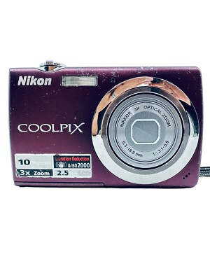 Nikon Coolpix S220 10.0MP Digital Camera Plum - Tested Lens Error