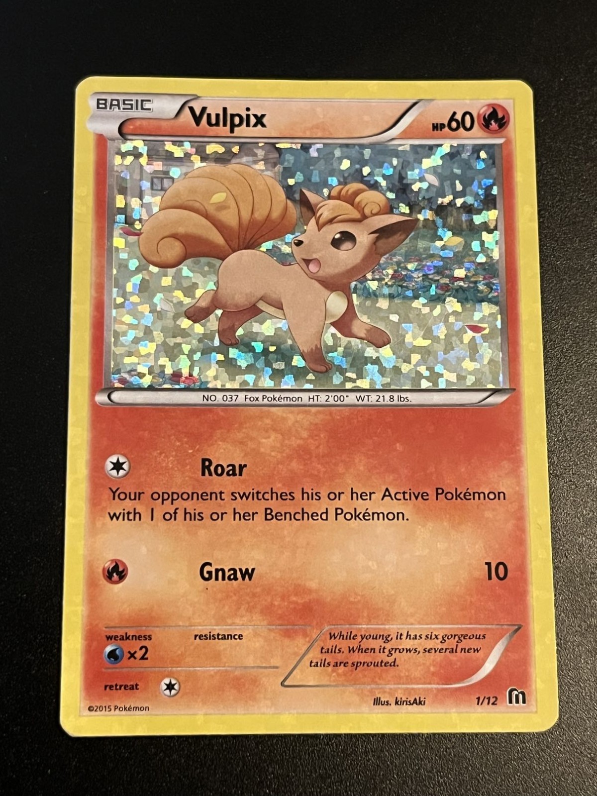 Vulpix 1/12 - 2016 Promo McDonald's - Slight Holo Bleed - LP/MP - Pokémon TCG